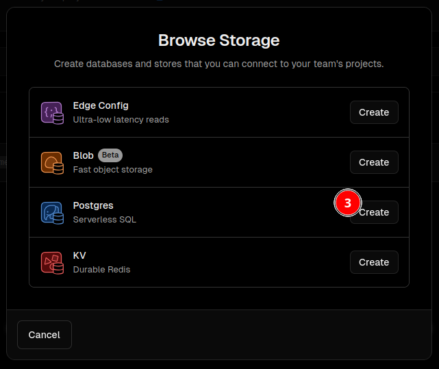 Create Database Step2